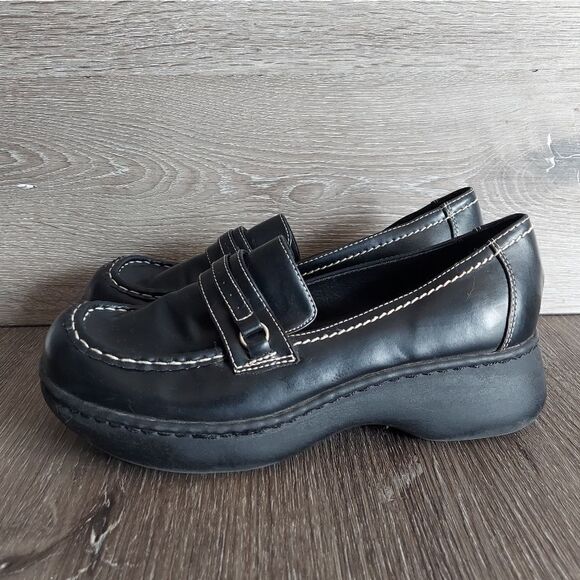 Lower East Side Vintage Black Platform Loafer Size 8 - Picture 4 of 11